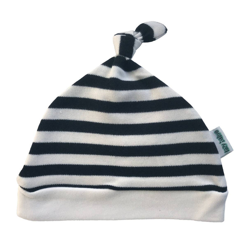 Baby Hat Black & White Stripe