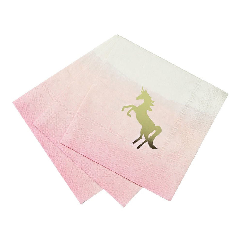 "We Heart Unicorns" Napkins - Small -  Party Decorations - Talking Tables - Putti Fine Furnishings Toronto Canada - 1