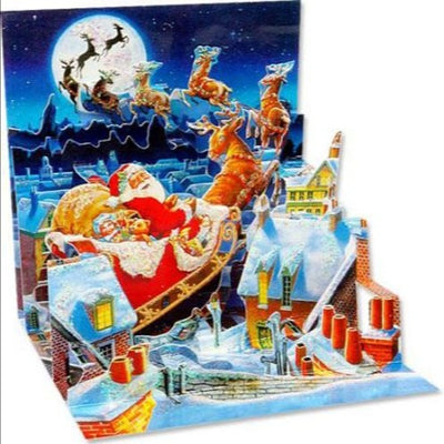 Up with Paper "Santa's Sleighride" Pop Up Greeting Card