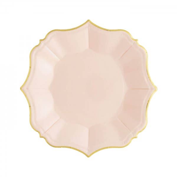 Blush Paper Plates - Dessert