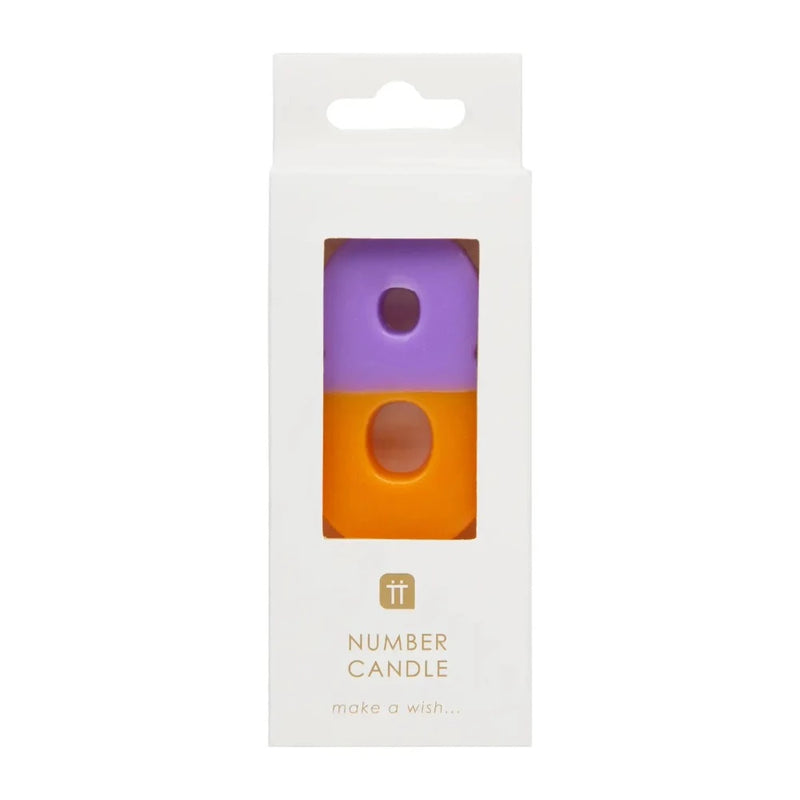 Multicolor Number Candle - Eight | Putti Celebrations Canada