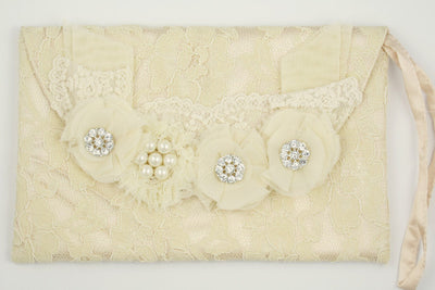 Miss Rose Sister Violet - Embellished Lace Clutch Bag, MRSV-Miss Rose Sister Violet, Putti Fine Furnishings