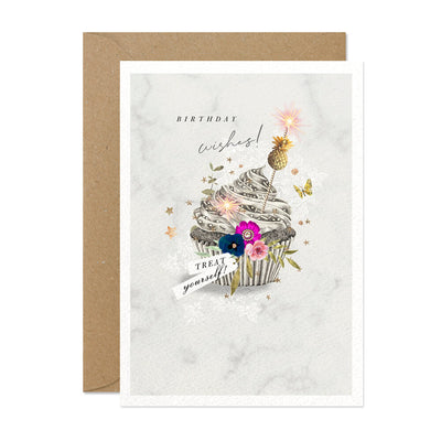 "Birthday Wishes" Cupcake Greeting Card | Putti Celebrations