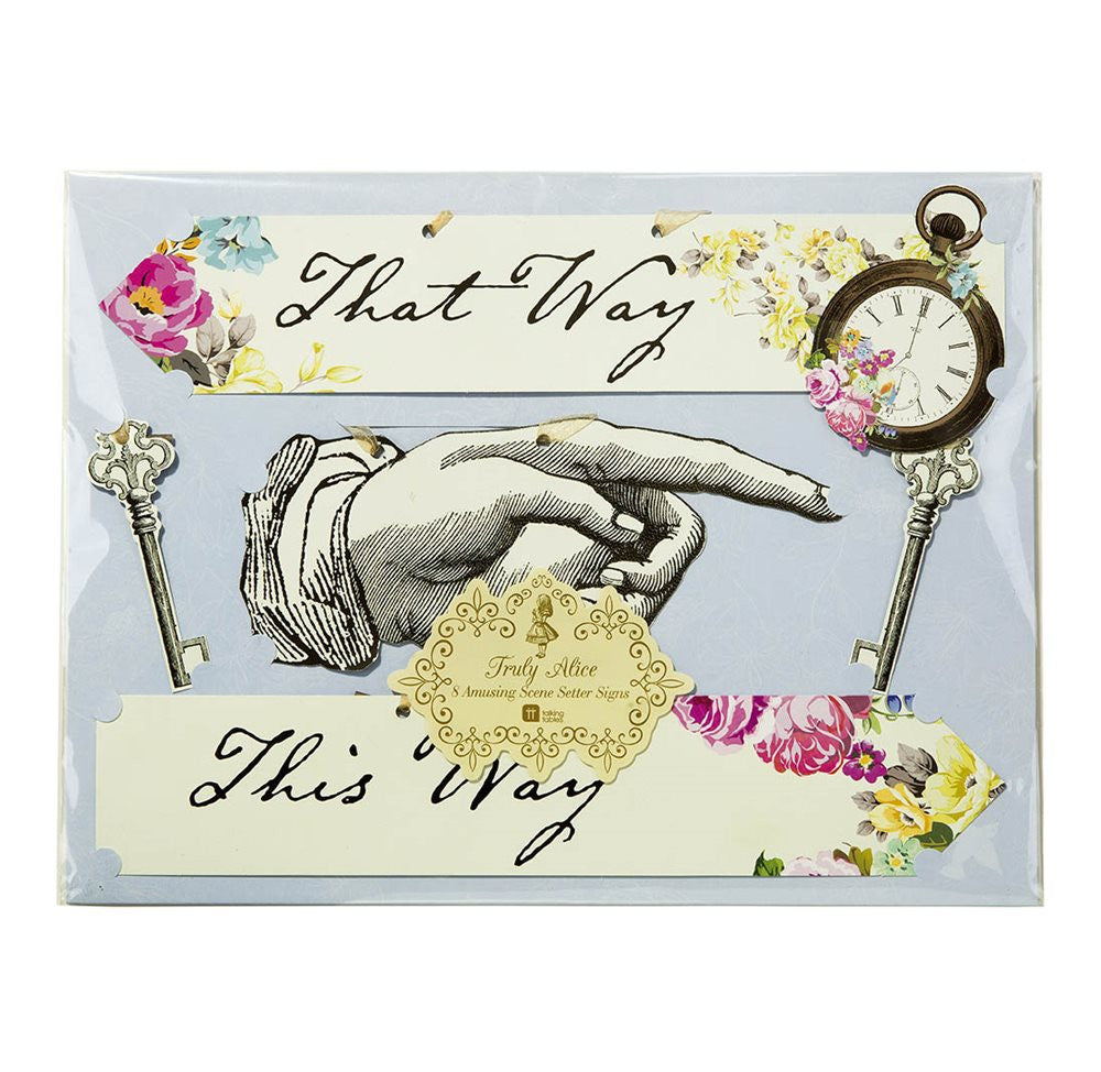 Truly Alice Scene Setter Signs, TT-Talking Tables, Putti Fine Furnishings
