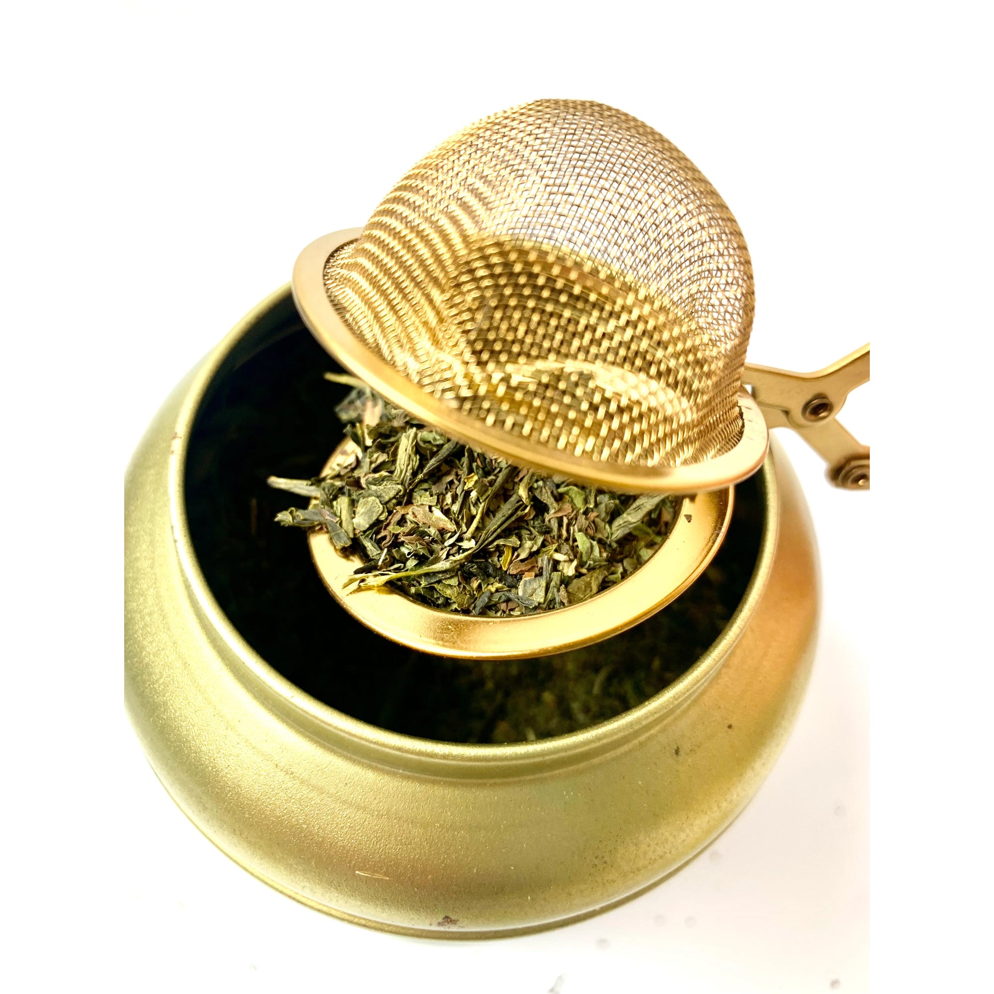 Gold Ball Tea Infuser Tongs