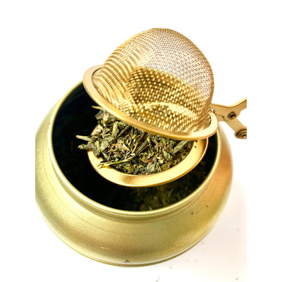 Gold Ball Tea Infuser Tongs