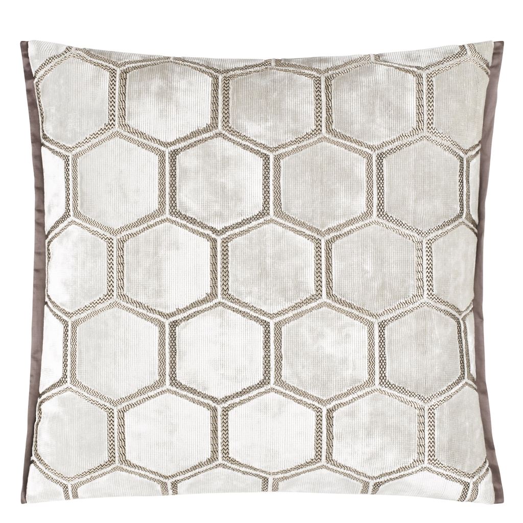 Designers Guild Manipur Oyster Cushion | Putti Fine Furnishings Canada