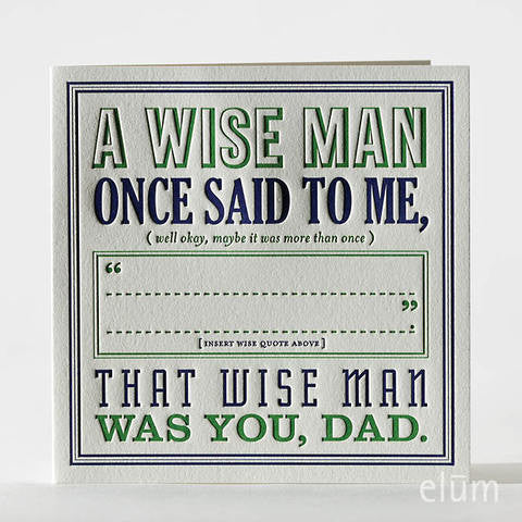 Wise Guy Greeting Card, ED-Ellum Design, Putti Fine Furnishings