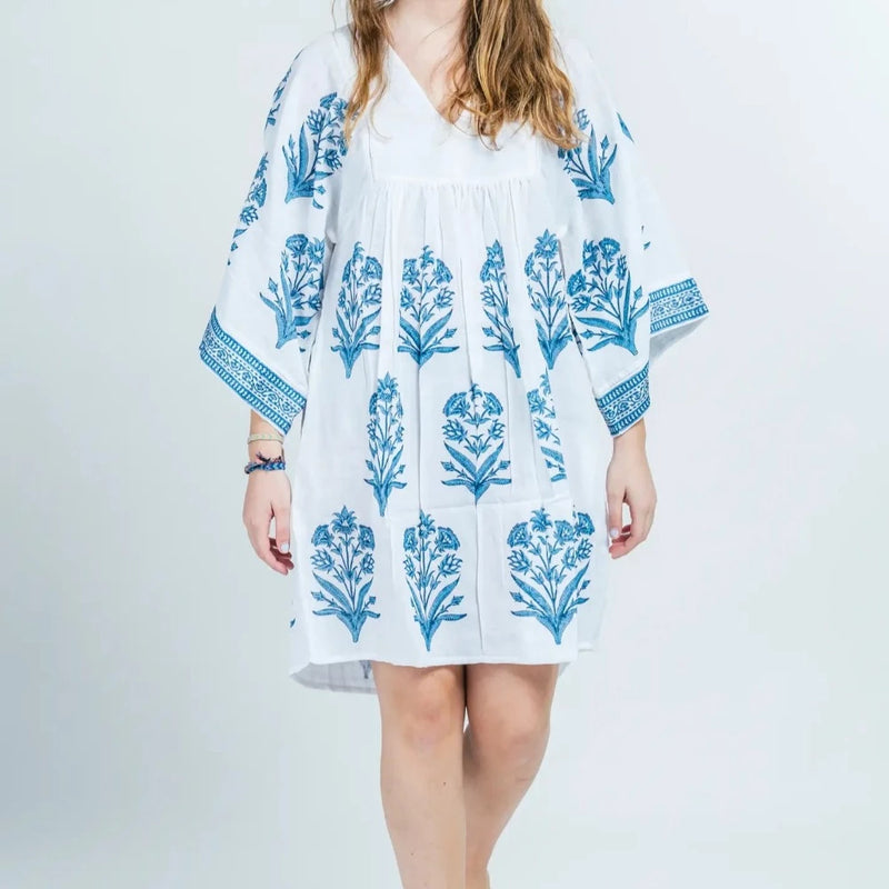 Nest Factory Bouquet Mini Dress 2 ply - Blue