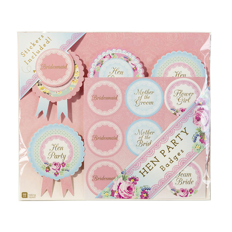Truly Hen Party "Wedding Party" Badges -  Party Supplies - Talking Tables - Putti Fine Furnishings Toronto Canada - 2