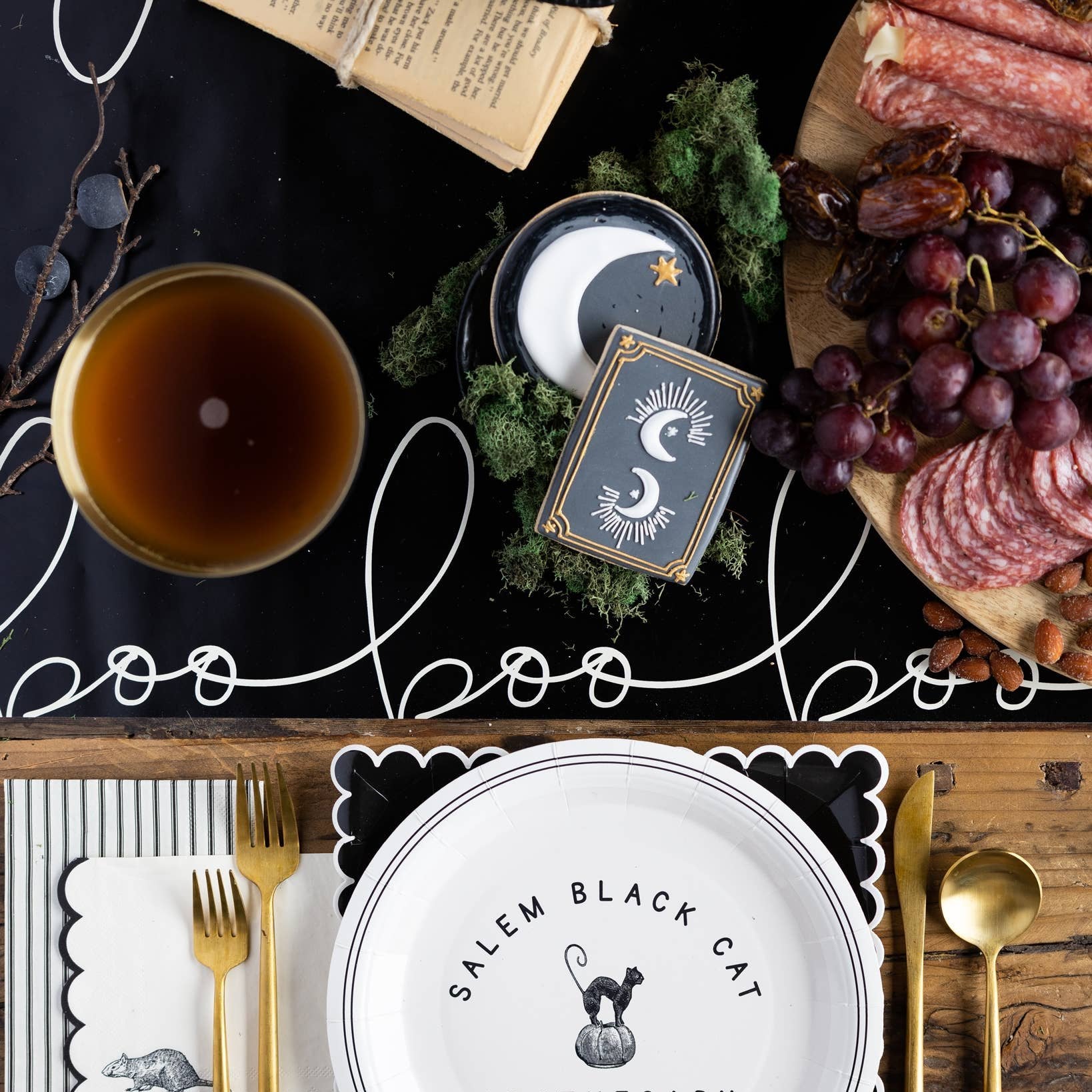 Salem Apothecary Boo Paper Table Runner