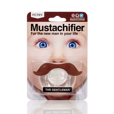 Mustachifier Pacifier "The Gentleman" - Brown - Children's - TTG-The Tate Group - Putti Fine Furnishings Toronto Canada - 1