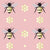 Midori Honey Bee Pink Wrapping Paper - 2 Sheet Roll