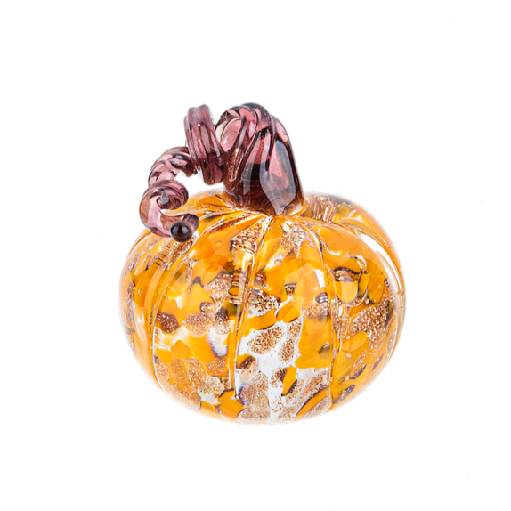 Mini Glass Pumpkin Figurine