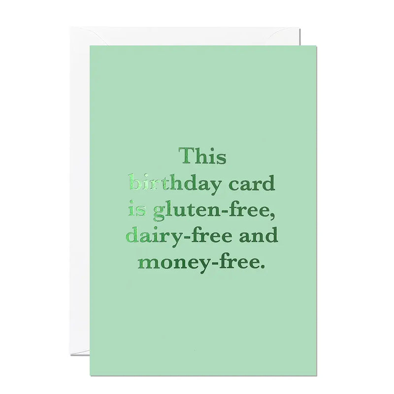 Gluten Free Birthday Greeting Card