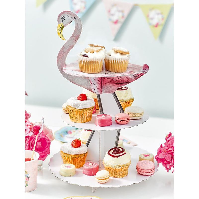 "Truly Flamingo" Three Tier Cake Stand-TT-Talking Tables-Putti Fine Furnishings