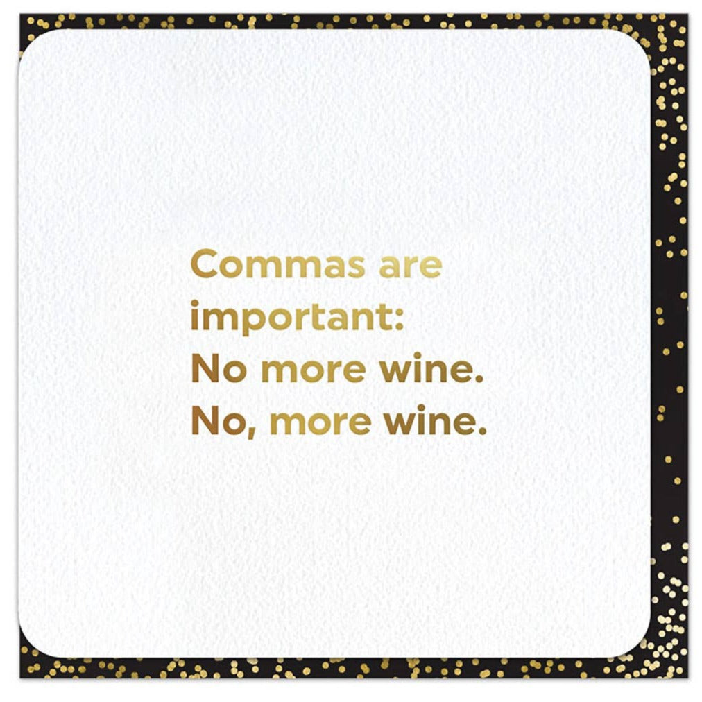 Funny Birthday Card - Commas Are Important