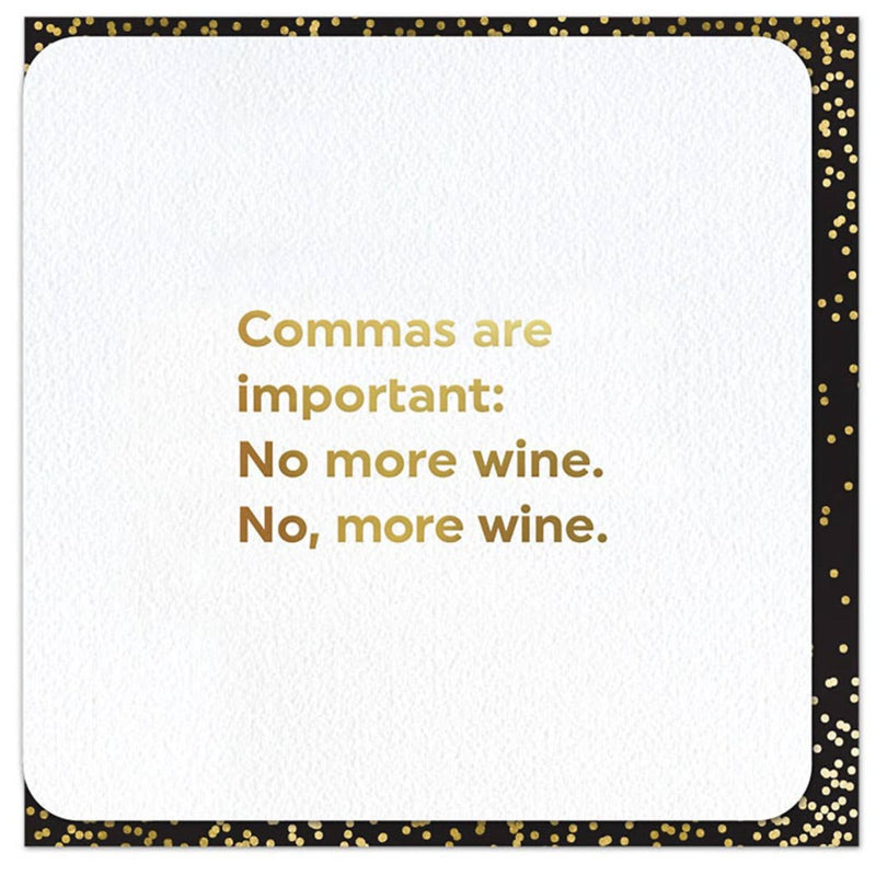 Funny Birthday Card - Commas Are Important