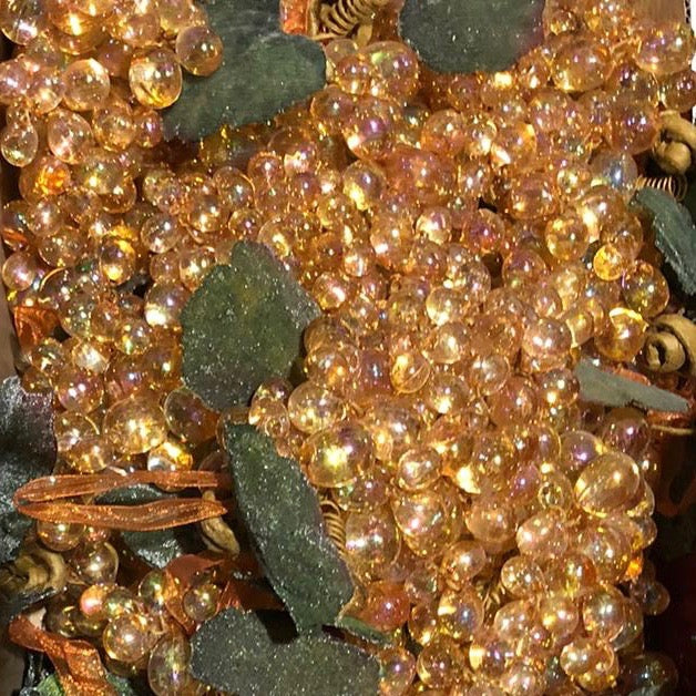 Gold Glass Grape Ornament