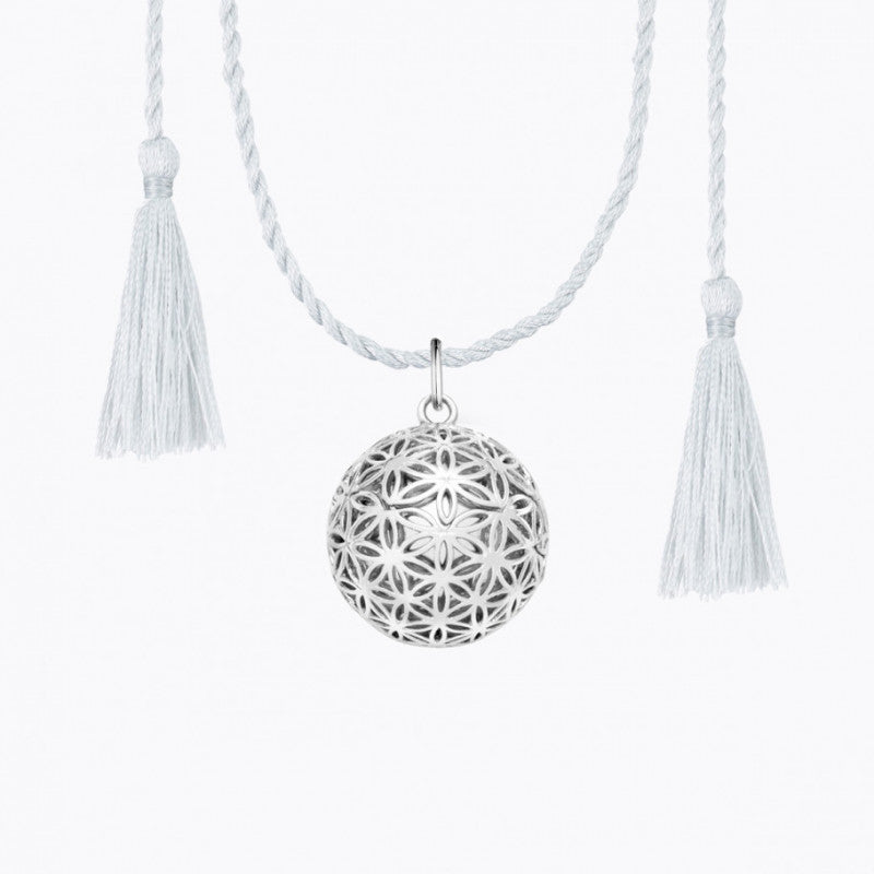 "Flower of Life" Maternity Necklace - Silver | Le Petite Putti Canada