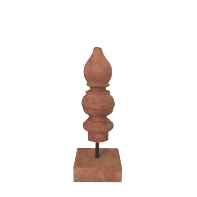 Wooden Finial on Pedestal, K&L- K&L Interiors, Putti Fine Furnishings