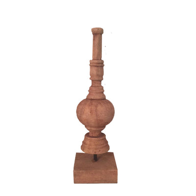 Wooden Finial on Pedestal, K&L- K&L Interiors, Putti Fine Furnishings