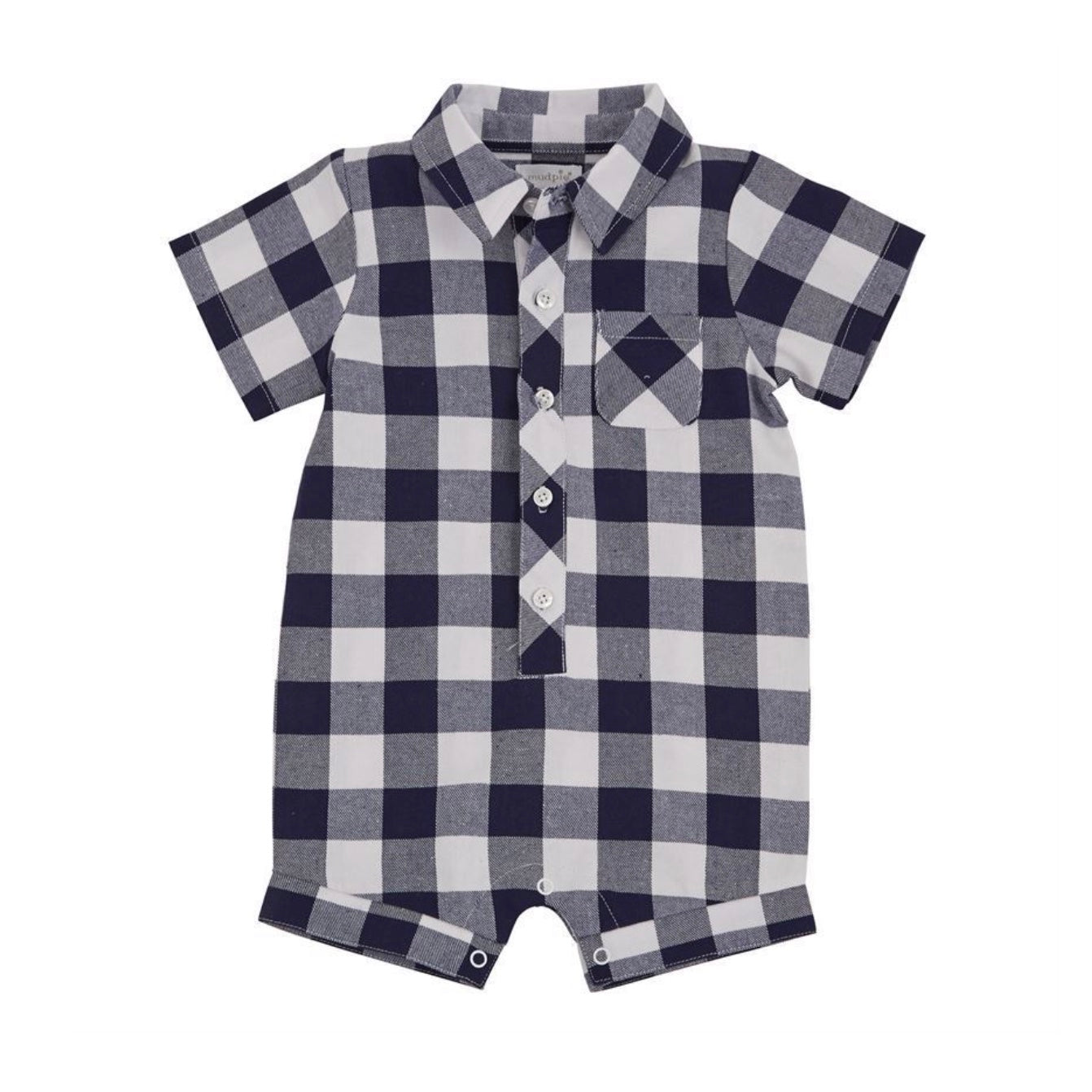 Mud Pie Buffalo Check Romper, MP-Mud Pie, Putti Fine Furnishings
