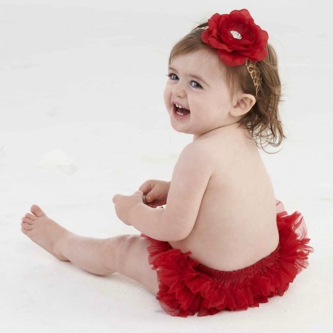 Mud Pie Star Red Ruffle Chiffon Bloomer, TC-Two's Company, Putti Fine Furnishings