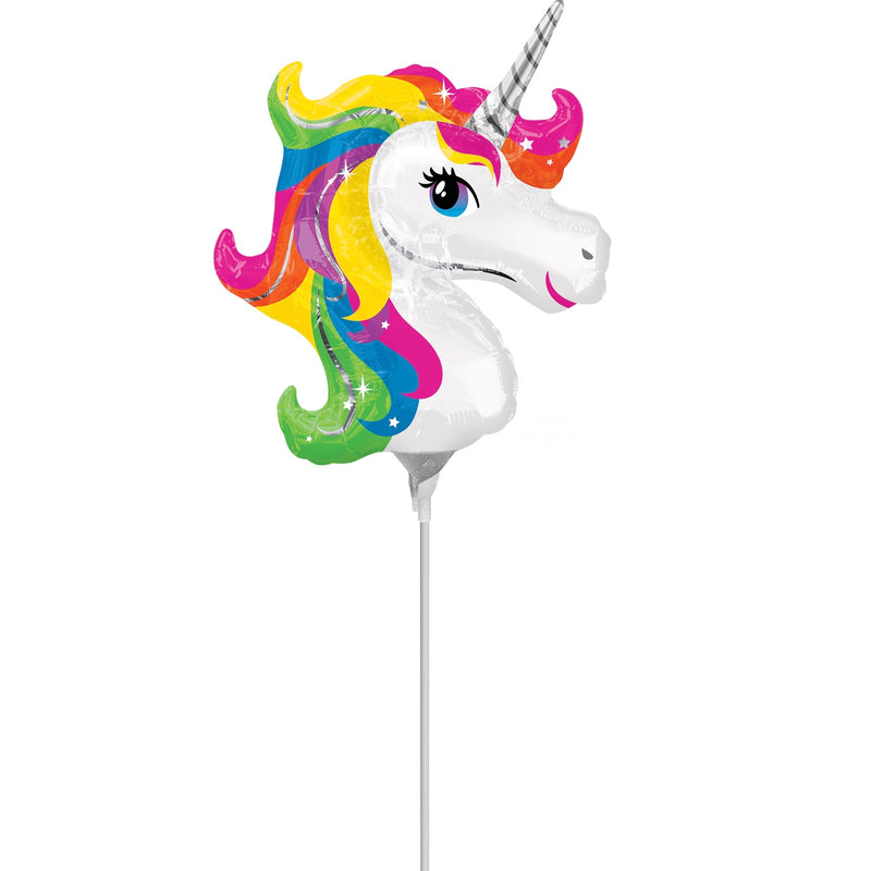 Mini Rainbow Unicorn Mylar Balloon