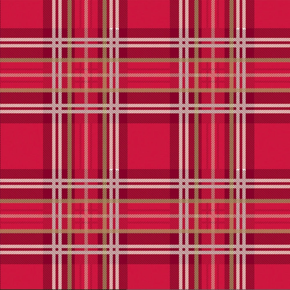 Festive Flannel Plaid Wrapping Paper Roll - Putti Christmas Canada