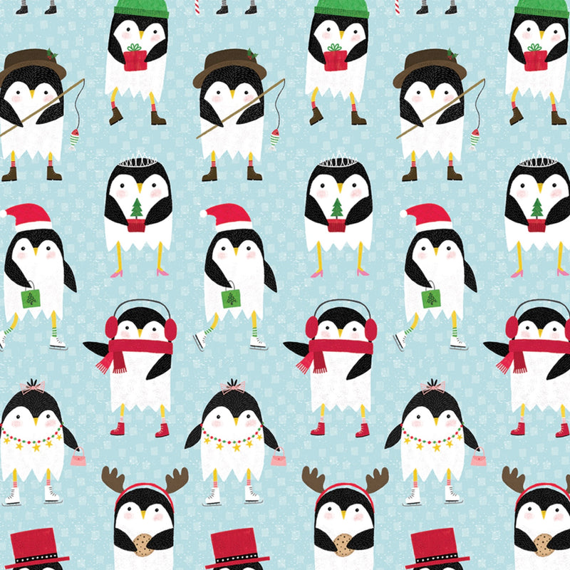 Penguin Dress Up Wrapping Paper Roll | Putti Christmas Celebrations