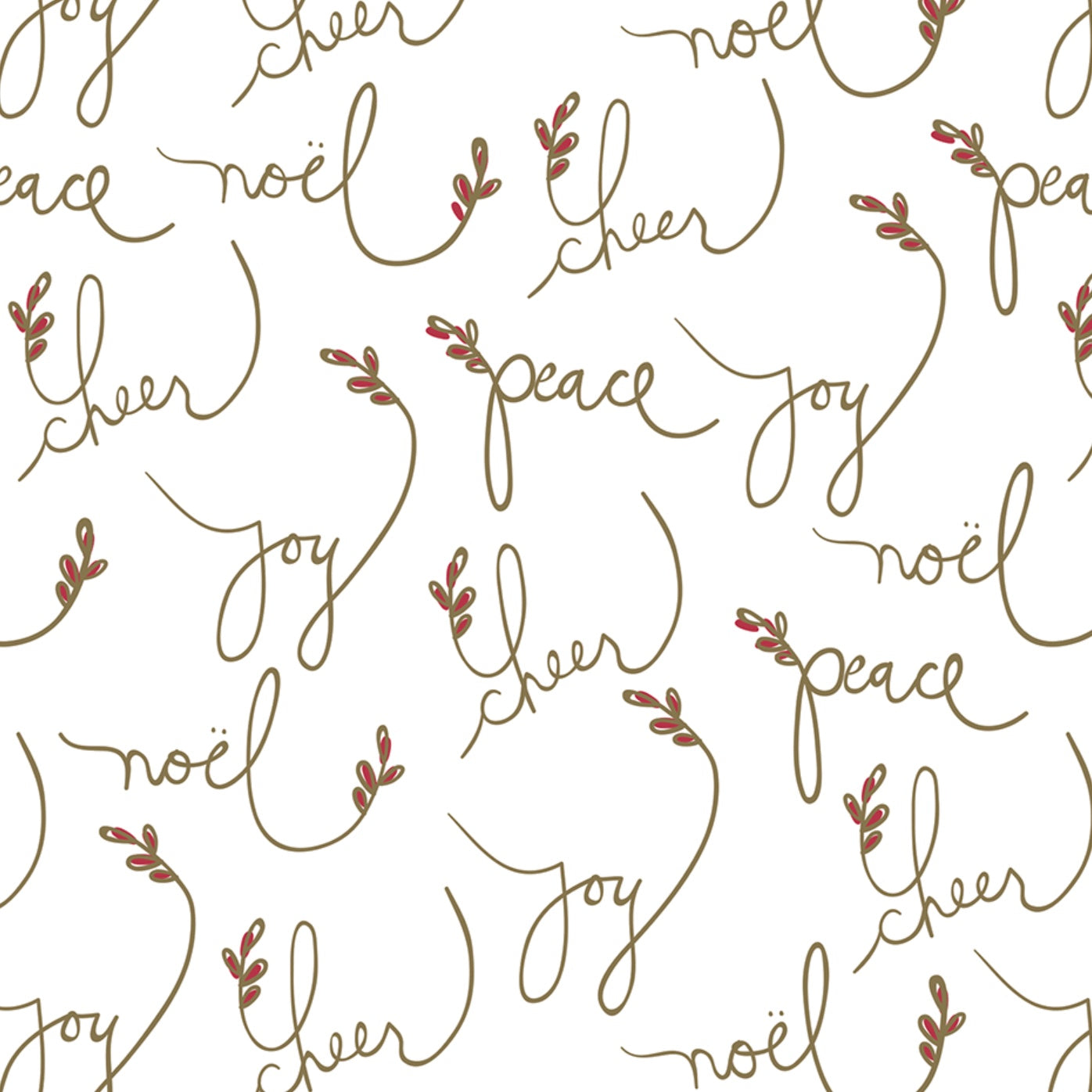 Seasonal Script Wrapping Paper Roll | Putti Christmas Celebrations