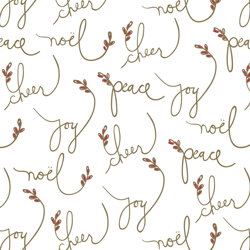 Seasonal Script Wrapping Paper Roll | Putti Christmas Celebrations