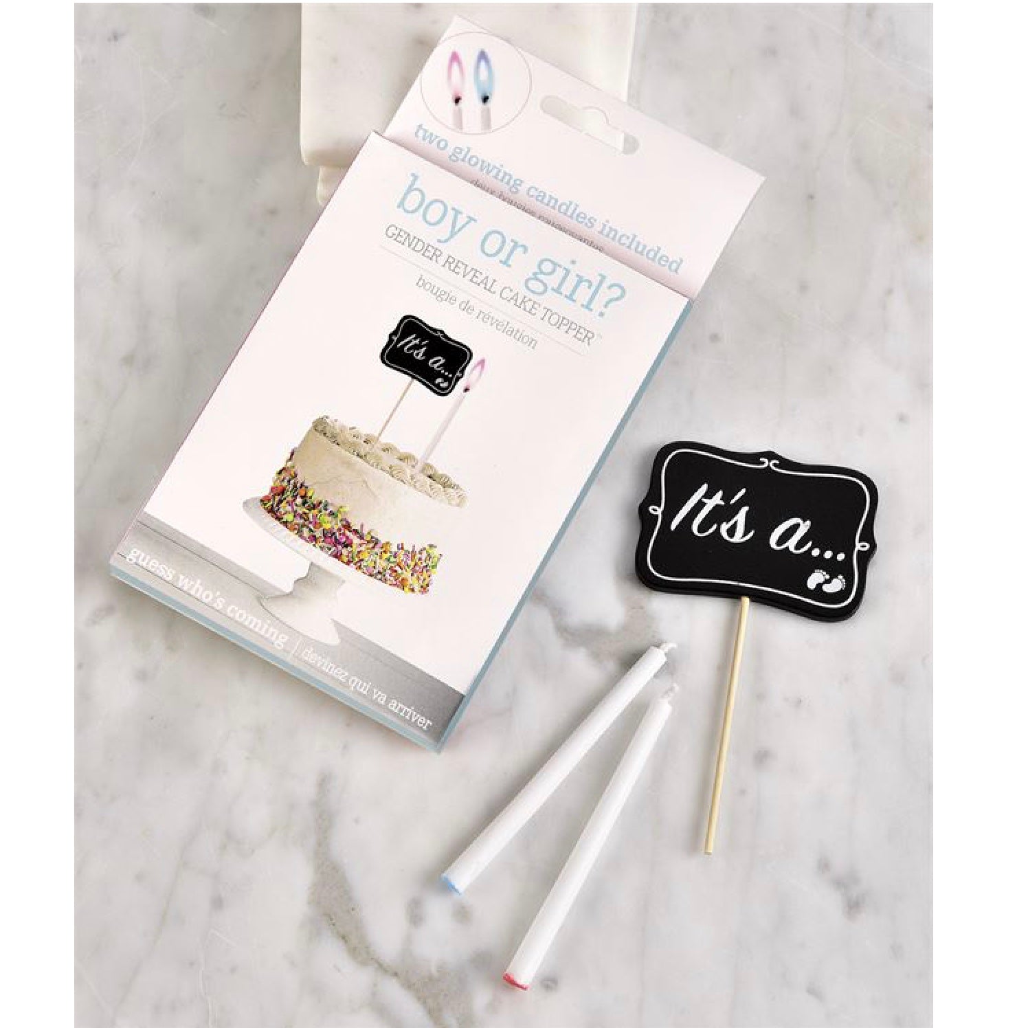 Baby Reveal Cake Topper and Candle | Le Petite Putti