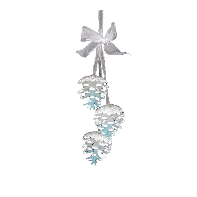  Blue Glass Pine Cone String, CT-Christmas Tradition, Putti Fine Furnishings