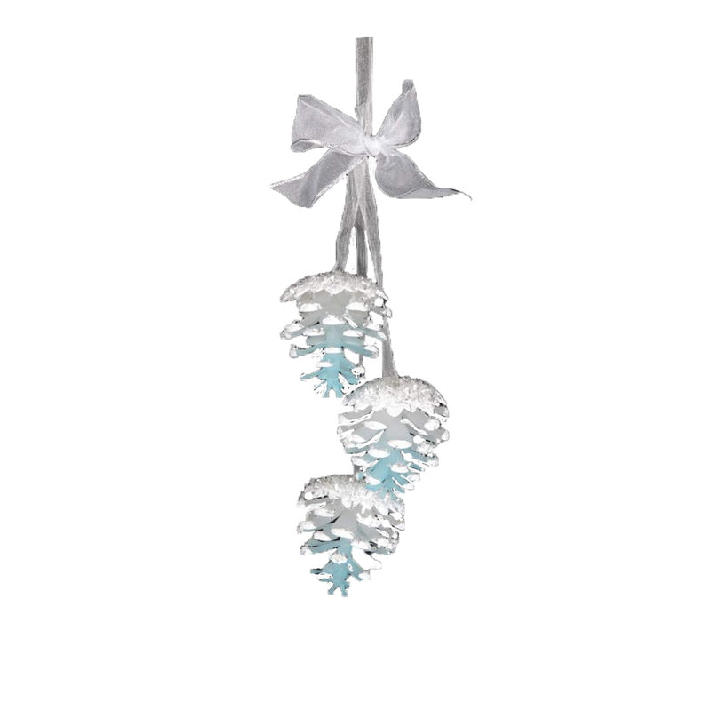 Blue Glass Pine Cone String, CT-Christmas Tradition, Putti Fine Furnishings
