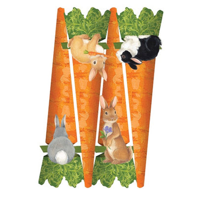 Caspari Bunny and Carrots Cone Crackers | Putti Canada