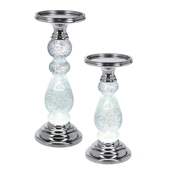 Lighted LED Shimmer Pillar Candle | Putti Christmas Celebrations Canada