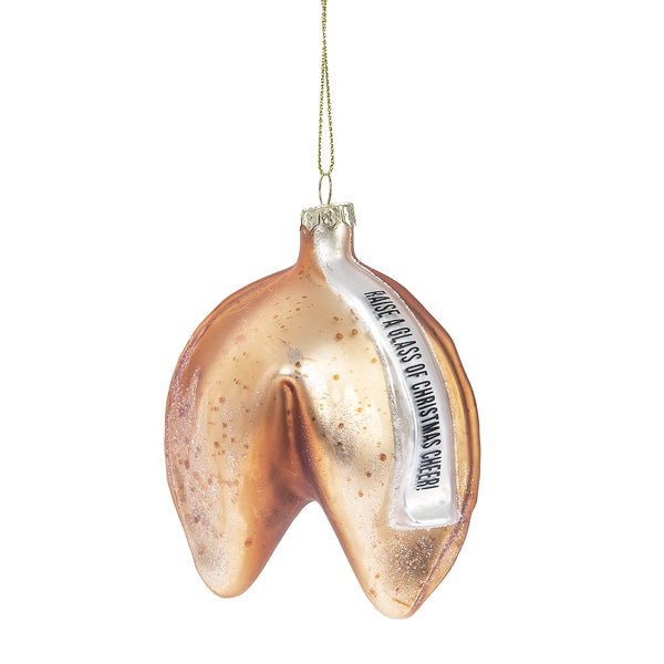Christmas Fortune Cookie Glass Ornament | Putti Celebrations Canada