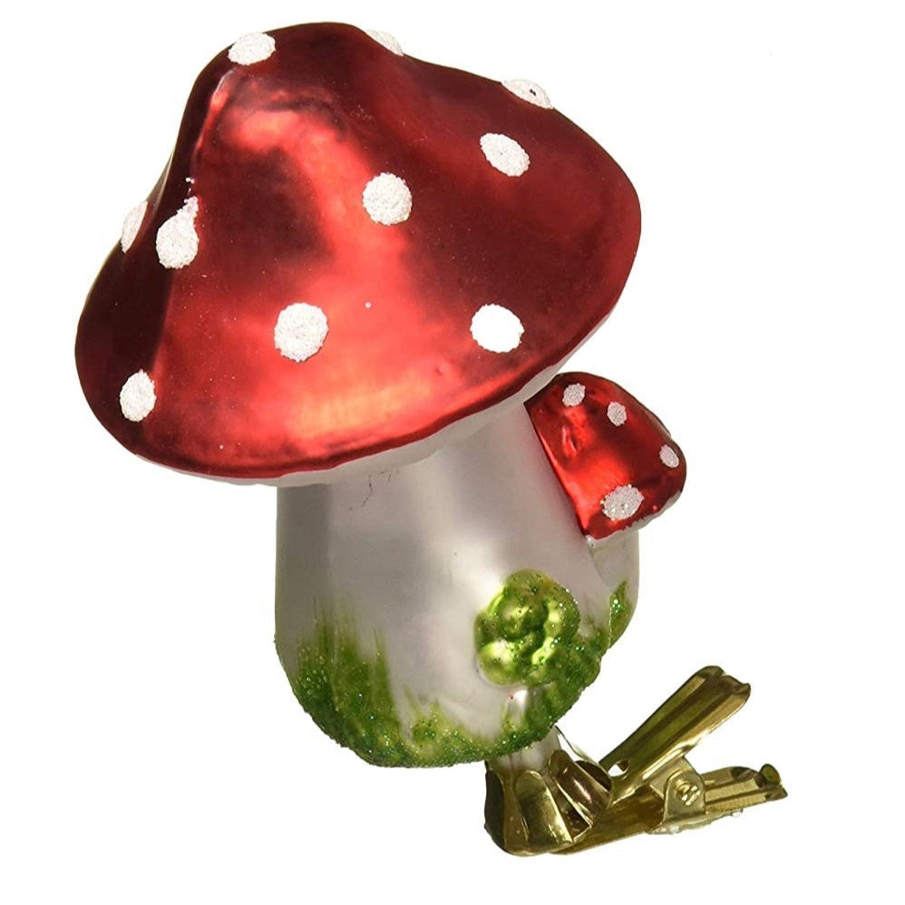 Kurt Adler Spotted Toadstool Glass Ornament