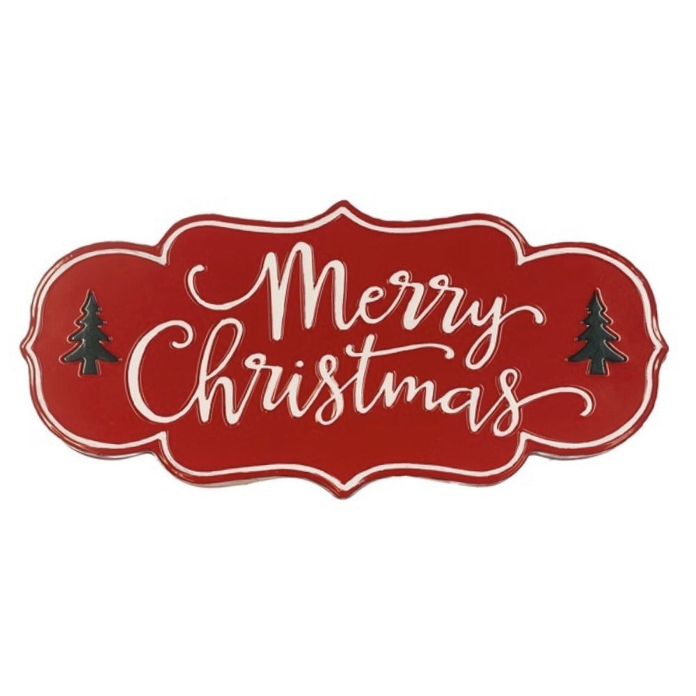 "Merry Christmas" Metal Wall Plaque