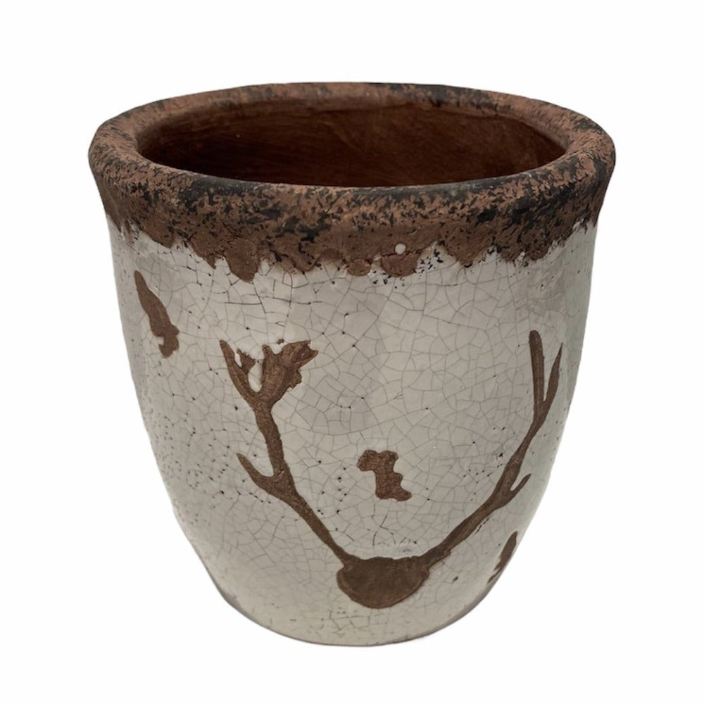 Deer Antler Terracotta Planter - Small
