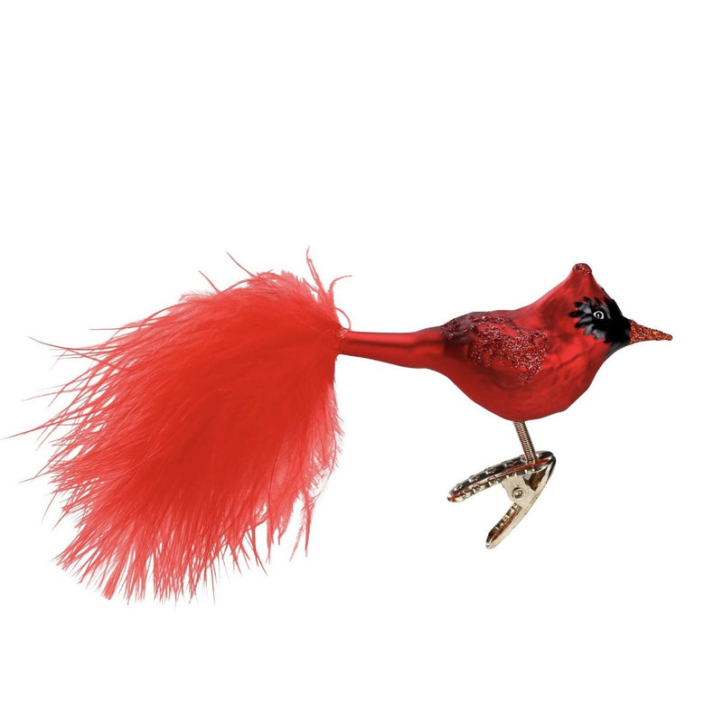 Inge Glas "Crimson Cardinal" European Glass Bird