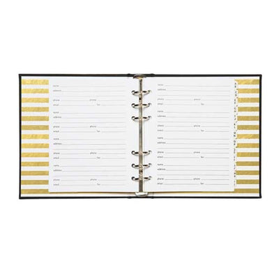 "Little Black Book" Refillable Address Book, CRG-CR Gibson, Putti Fine Furnishings