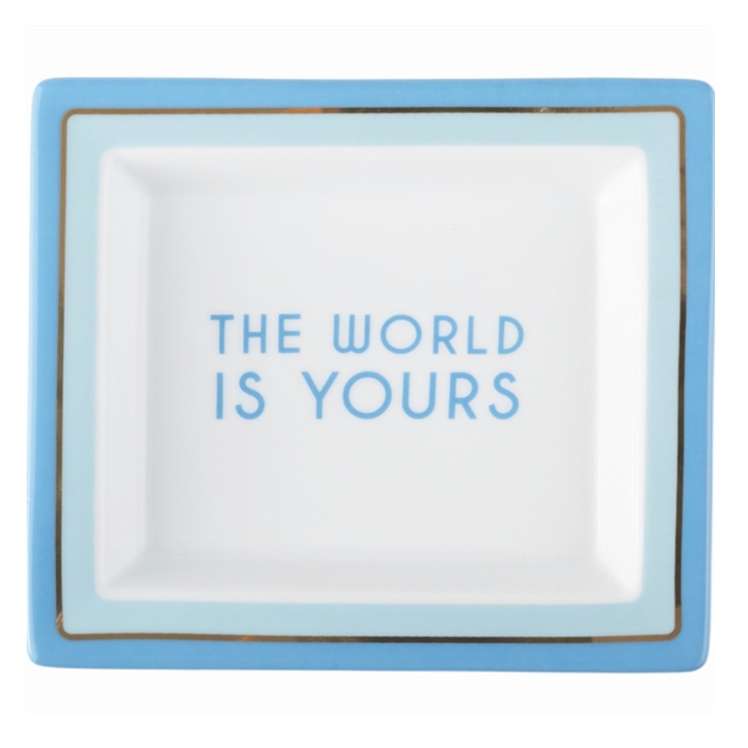 "The world is yours" Porcelain Tray, TC-Two's Company, Putti Fine Furnishings