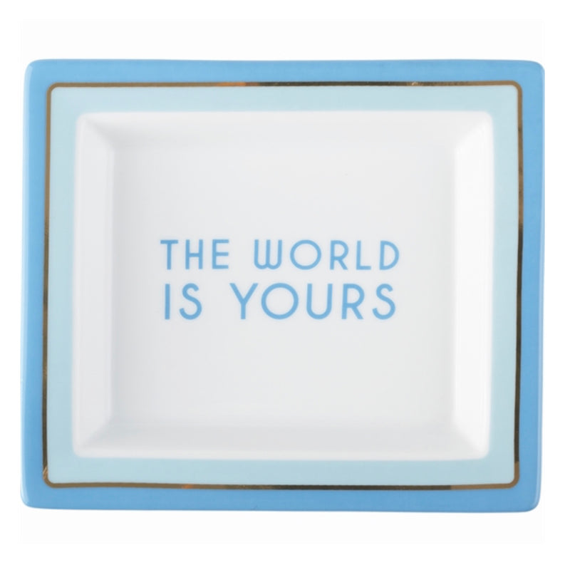"The world is yours" Porcelain Tray, TC-Two's Company, Putti Fine Furnishings
