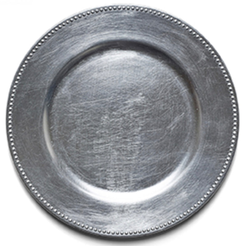 Silver Beaded Charger Plate, Harman, Putti Fine Furnishings
