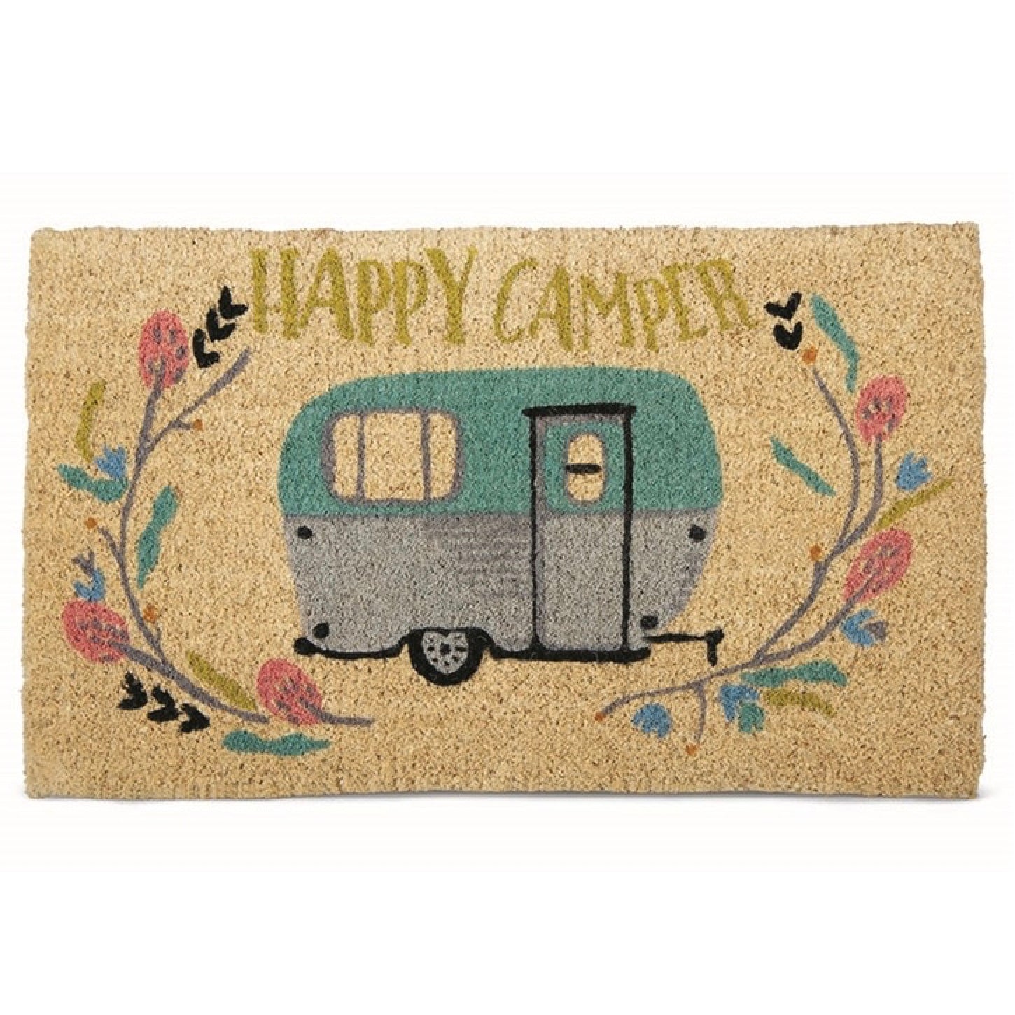  "Happy Camper" Coir Doormat, TAG-Design Home Associates, Putti Fine Furnishings