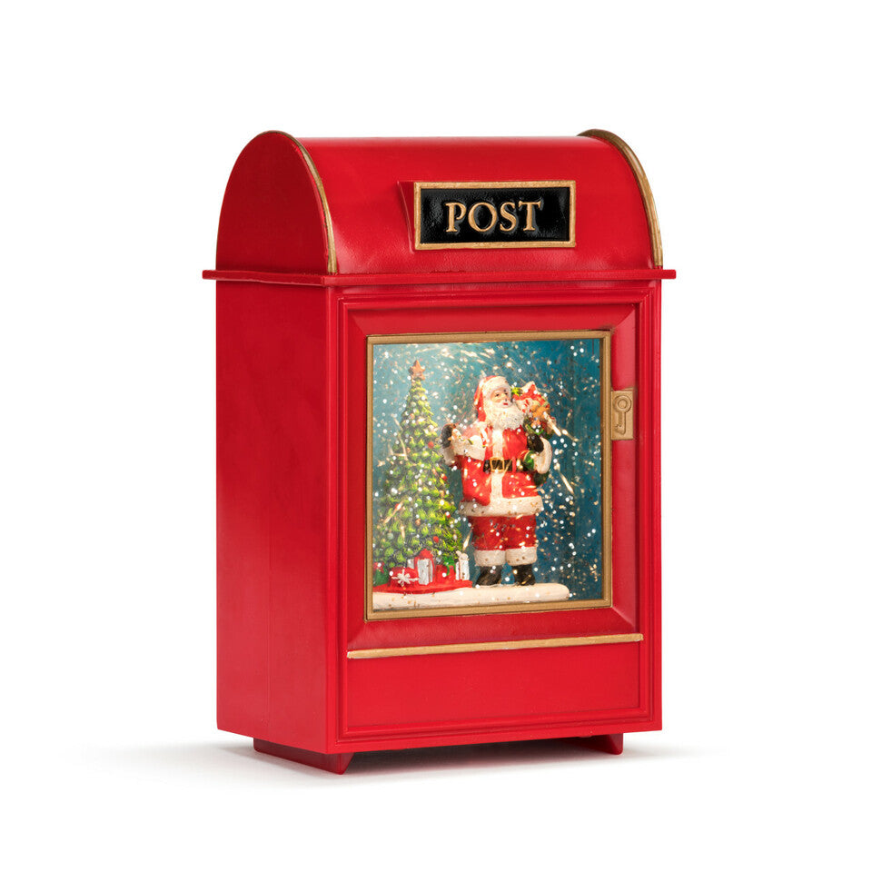 Demdaco Musical Santa Post Snow Lantern with Light | Putti Christmas