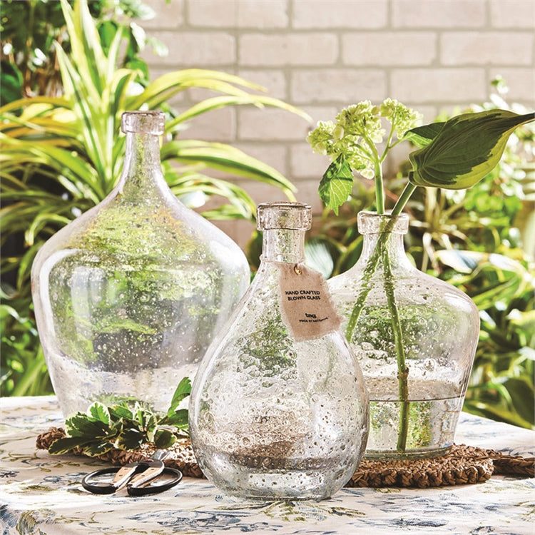 Brooklyn Pebbled Glass Vase - Large | Putti Fine Furnishings 